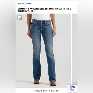 Wrangler Women's Retro Mae Bootcut Jeans, size 3/4x32